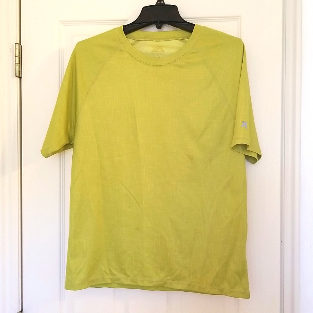 Zeroxposur Men's Medium Lime Green Short Sleeve Shirt 50+ Sun Protection